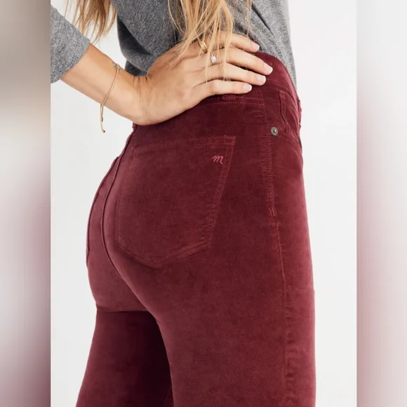 Madewell 10" High-Rise Skinny Jeans: Stretch Velvet Edition - Picture 2 of 10
